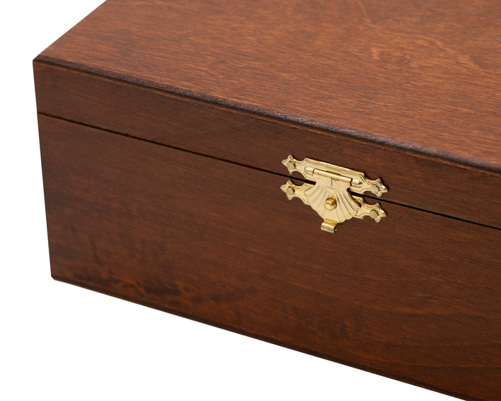 Birch Wood Chess Piece Case - Stained