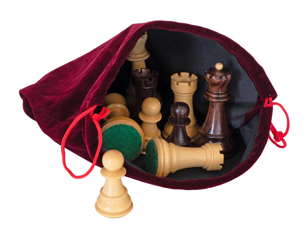Red Draw String Chess Piece Bag - Elegant Storage Solution – ChessSets