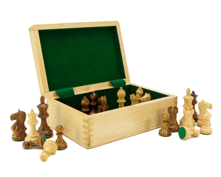 Fierce Knight Sheesham Staunton Chessmen - 3 Inches Including Case