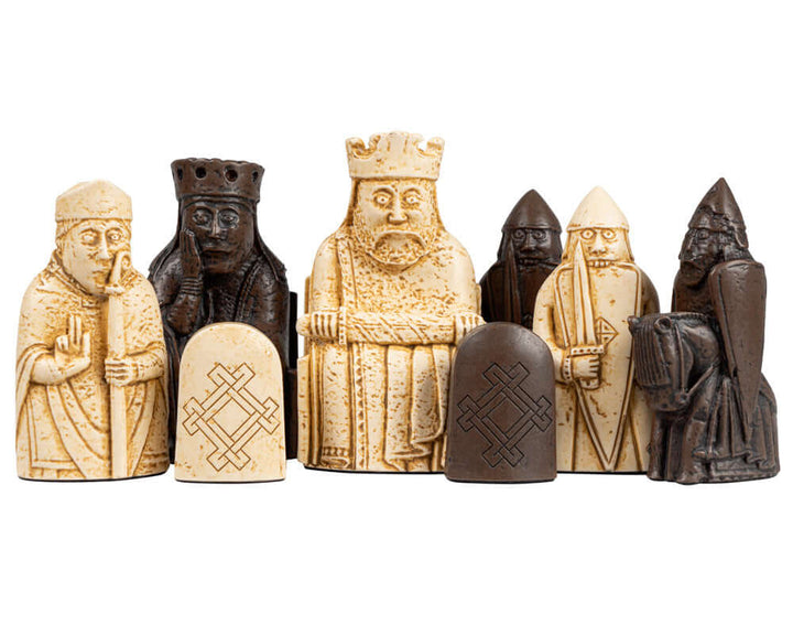 Regency Chess Official Lewis Chessmen Set - Handcrafted replicas of original Lewis pieces - 3.25 inch king - Superb gift packaging