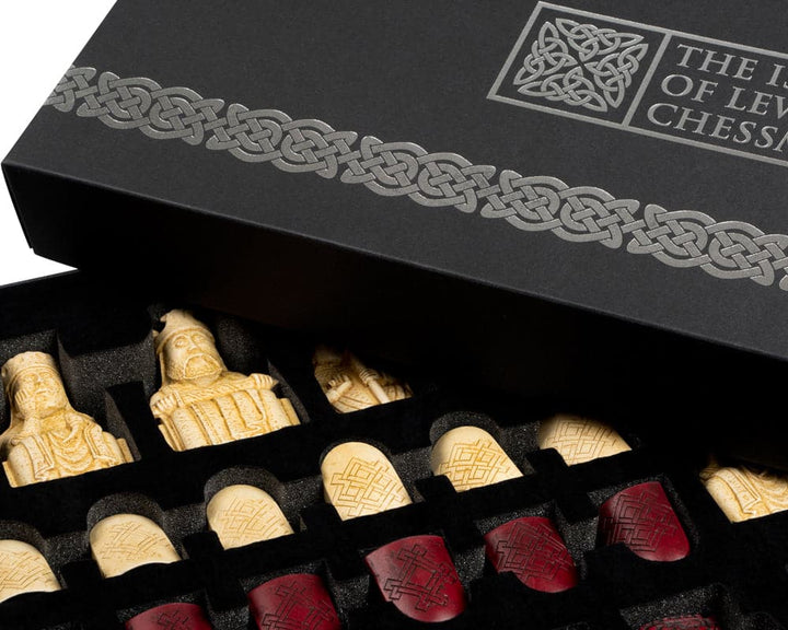 Isle of Lewis 3.25" Red Chessmen Official Ltd Edition Set with gift packaging.