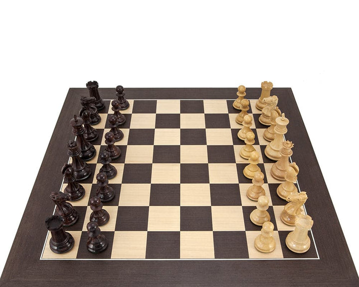 Sandringham Rosewood and Wenge Luxury Chess Set with Classic Staunton Design on 23.6 inch Deluxe Wenge Board