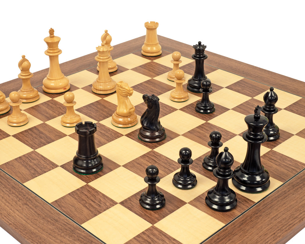 The 1851 Reproduction Ebony and Walnut Luxury Staunton Chess Set