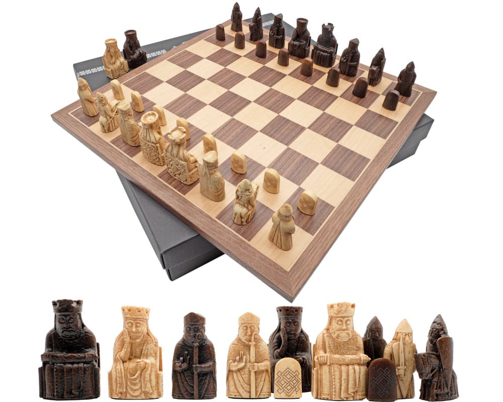 Ambassador Isle Of Lewis Deluxe Replica Historic Chess Set sold Chessmen 20